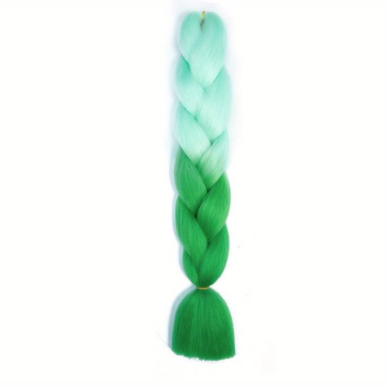 Extensii par sintetic pentru impletituri, Zola®, 60 cm, verde balayage Extensii par sintetic pentru impletituri, Zola®, 60 cm, verde balayage